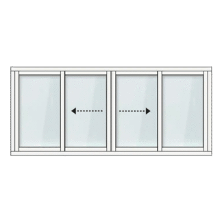 4-delige hefschuifpui