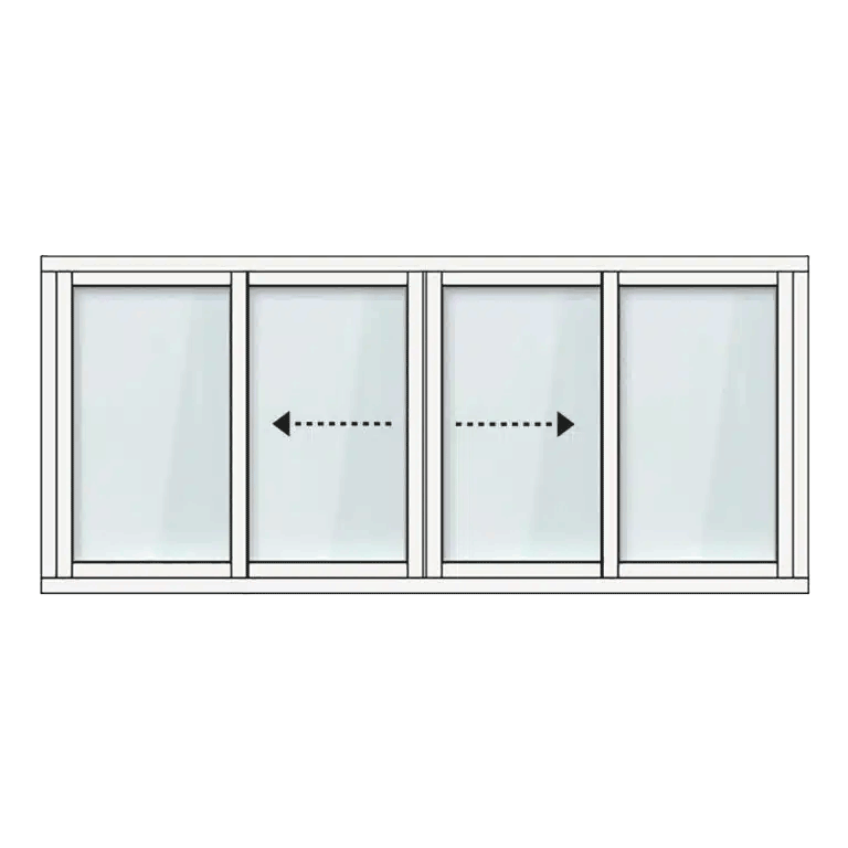 4-delige Hefschuifpui