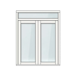 ClickOver® openslaande deuren met bovenlicht en vast glas